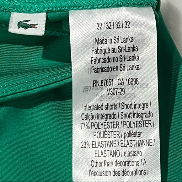 NWOT Lacoste Sport Bike Shorts - Picture 7 of 7